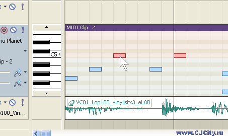 Рисунок 3 - Удобный режим редактирования миди