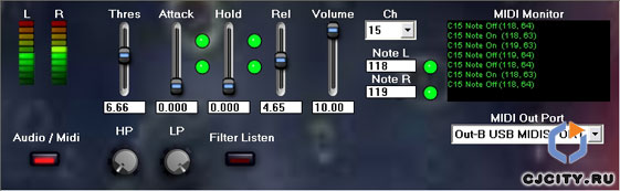  Stereo Audio MIDI Gate