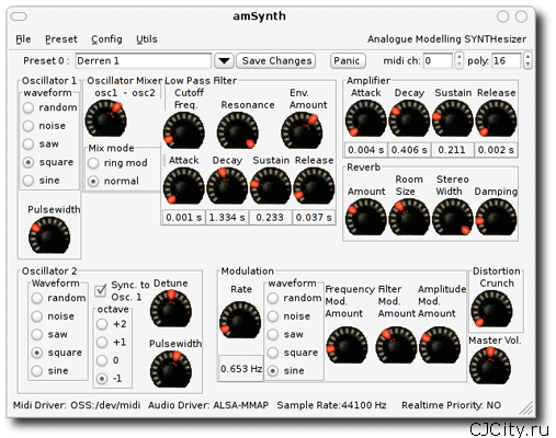 ������� amSynth 1.2.0